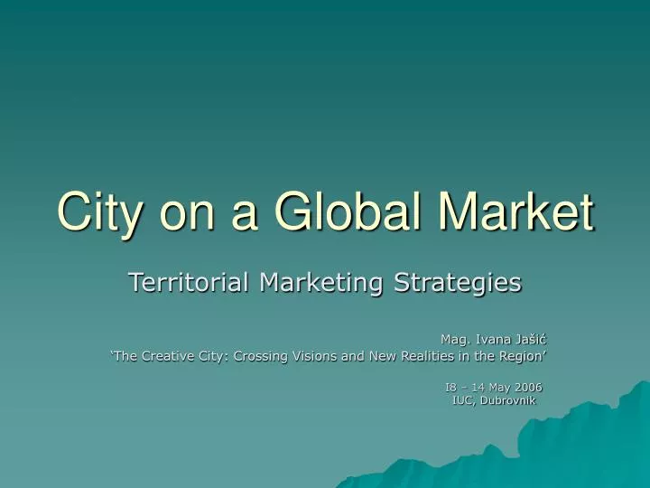 city on a global market