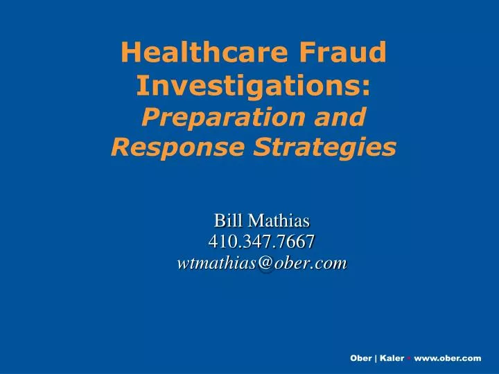 healthcare fraud investigations preparation and response strategies