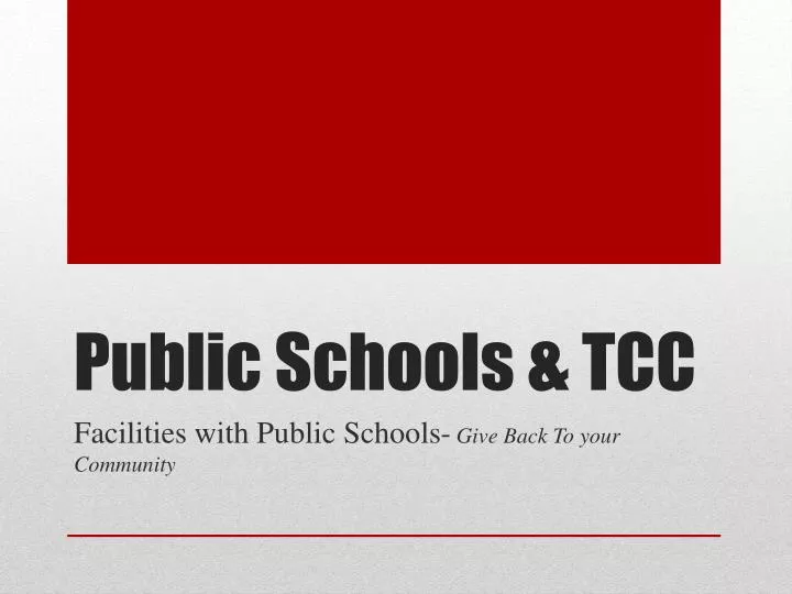 public schools tcc