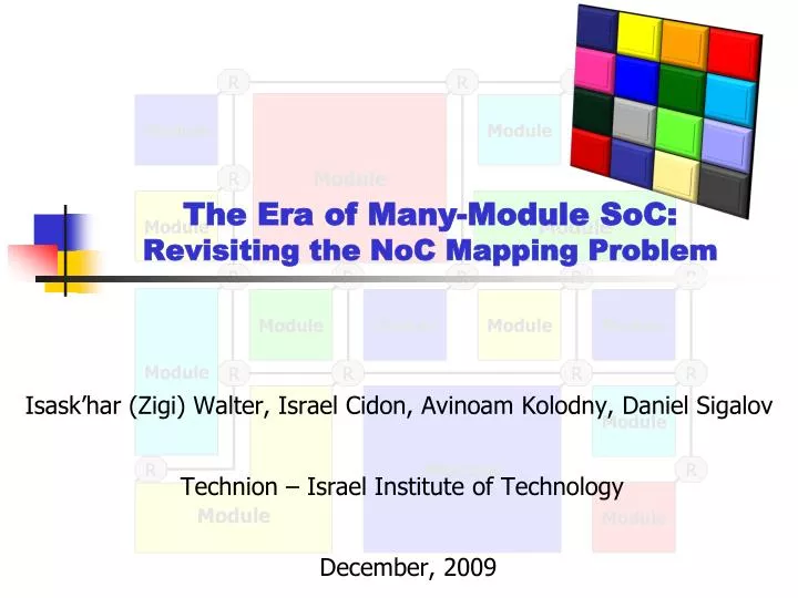 the era of many module soc revisiting the noc mapping problem