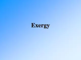 Exergy