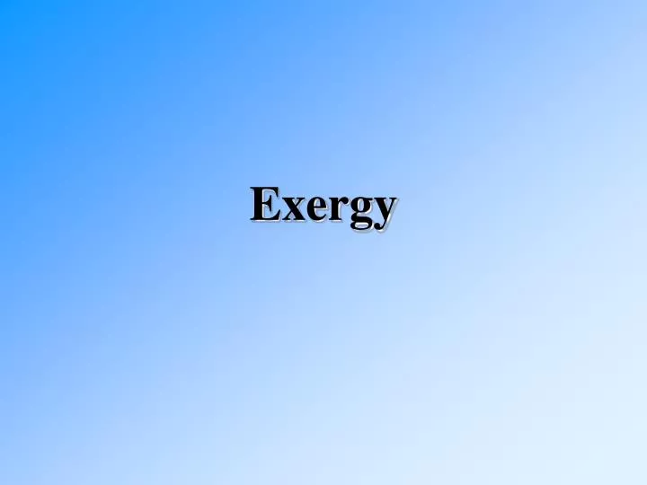 exergy