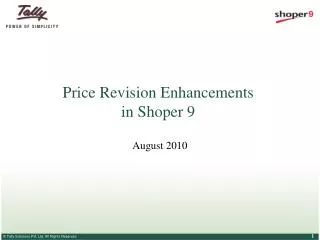 Price Revision Enhancements in Shoper 9