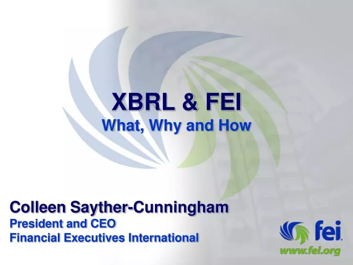 xbrl fei what why and how