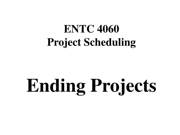 ending projects