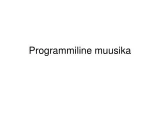 programmiline muusika