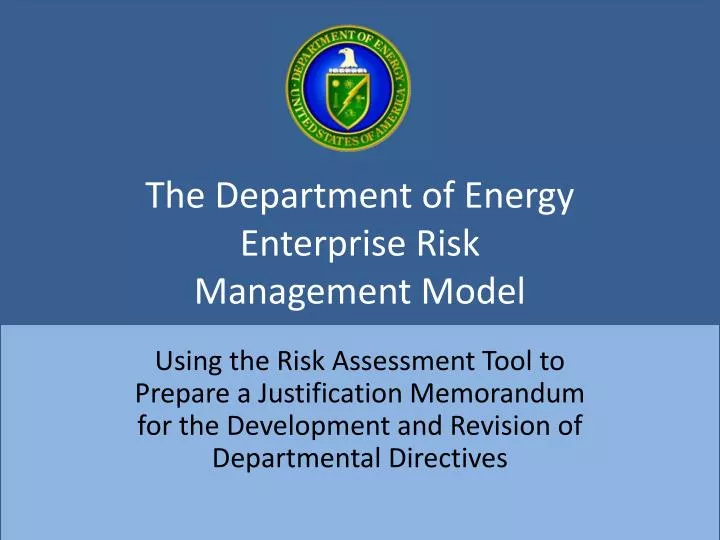 the department of energy enterprise risk management model