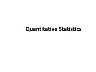 Quantitative Statistics