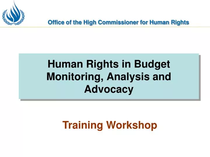 human rights in budget monitoring analysis and advocacy