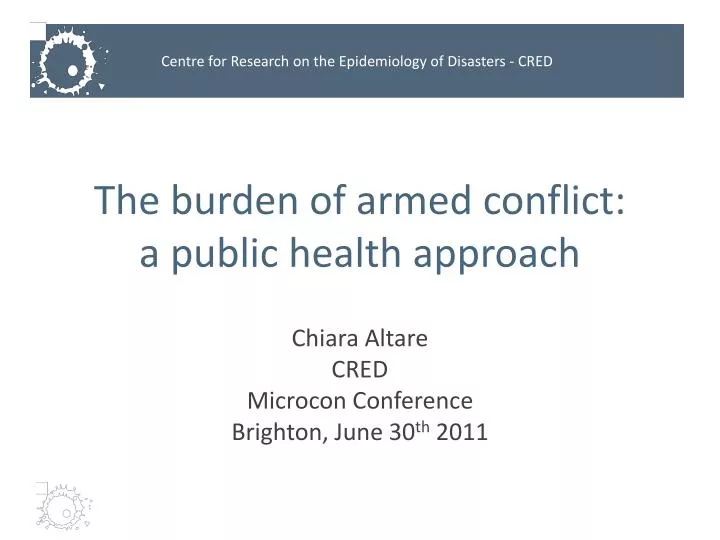 the burden of armed conflict a public health approach