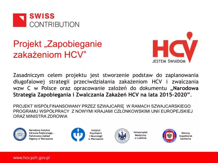 projekt zapobieganie zaka eniom hcv