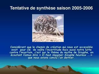 tentative de synth se saison 2005 2006