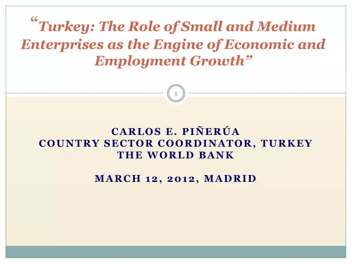 turkey the role of small and medium enterprises as the engine of economic and employment growth