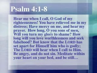 Psalm 4:1-8