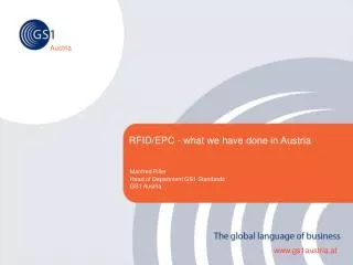 RFID/EPC - what we have done in Austria