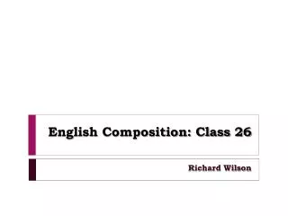 english composition class 26