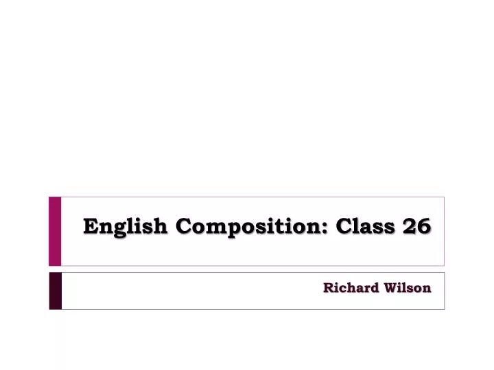 english composition class 26