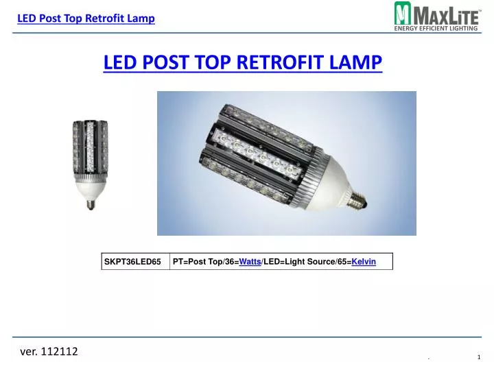 led post top retrofit lamp