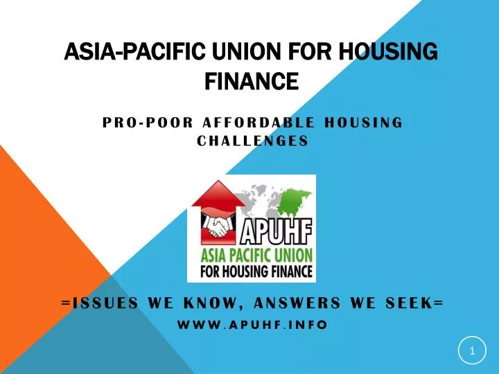 asia pacific union for housing finance