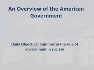 an overview of the american government