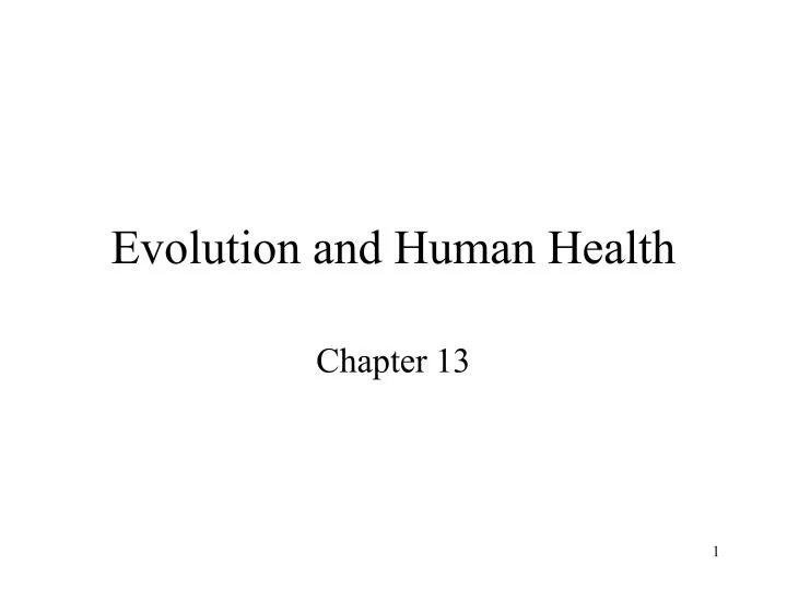 evolution and human health