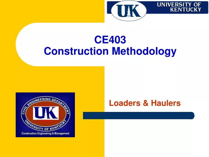 ce403 construction methodology