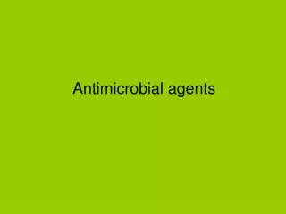 Antimicrobial agents