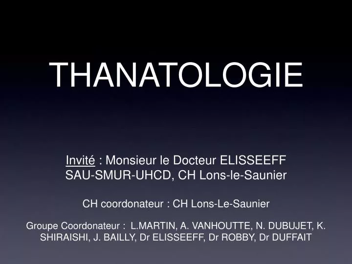 thanatologie