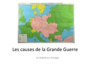 les causes de la grande guerre