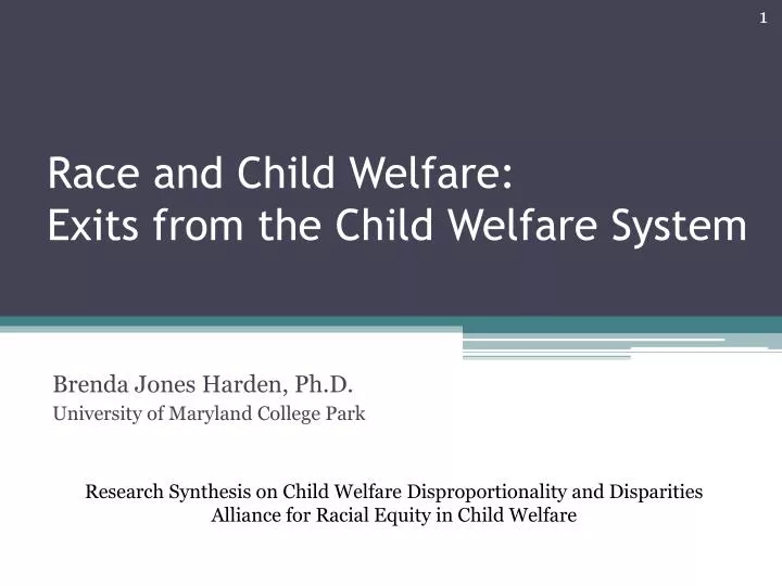 race and child welfare exits from the child welfare system