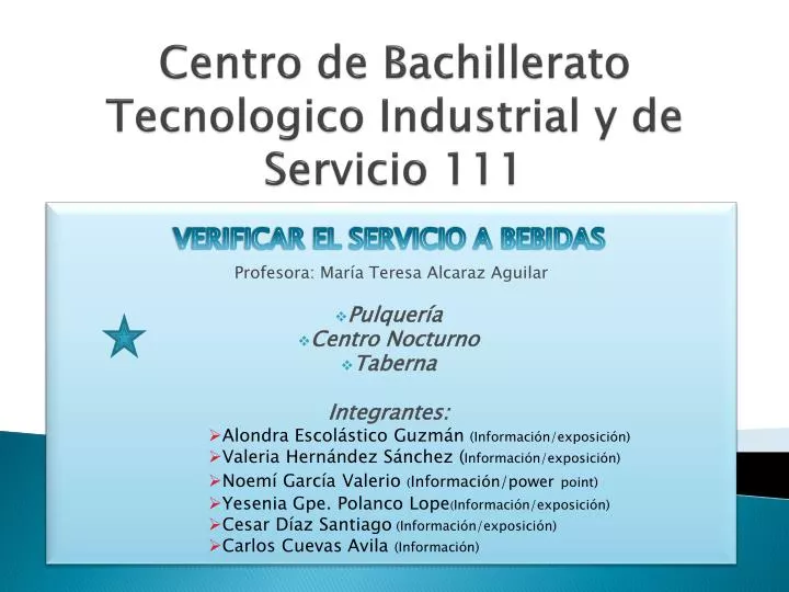 centro de bachillerato tecnologico industrial y de servicio 111