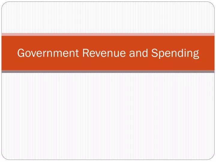 government revenue and spending