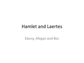 Hamlet and Laertes