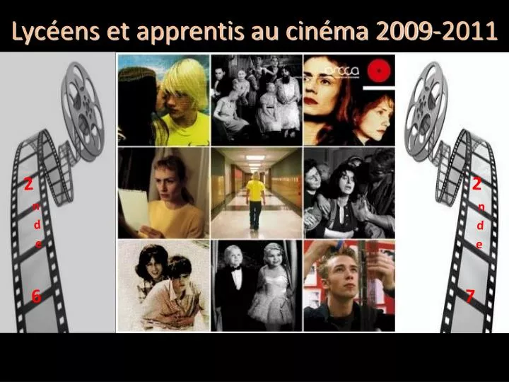 lyc ens et apprentis au cin ma 2009 2011