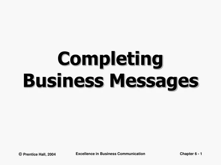 completing business messages