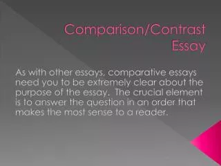 Comparison/Contrast Essay