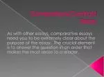 Comparison/Contrast Essay - slide 1
