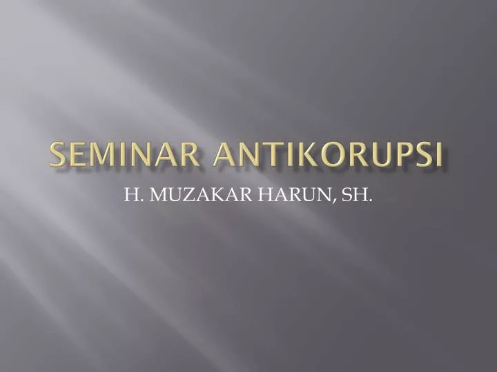 seminar antikorupsi