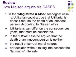 Review: How Nielsen argues his CASES