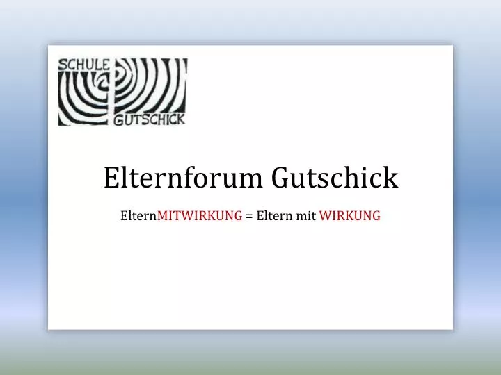 elternforum gutschick