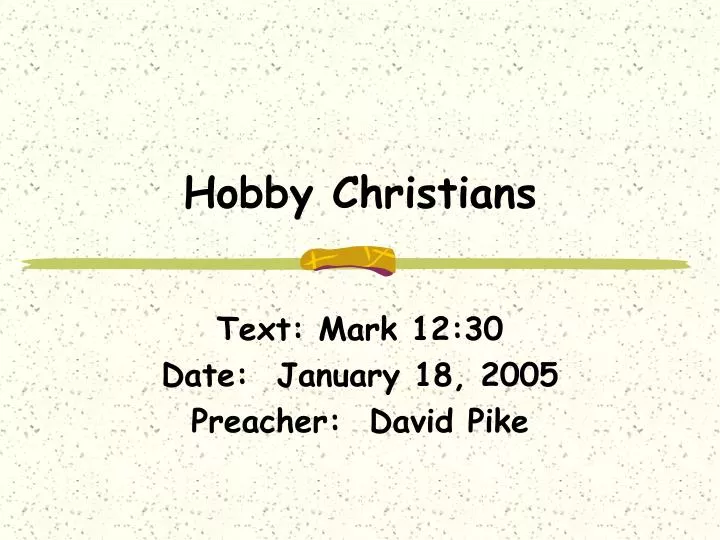hobby christians
