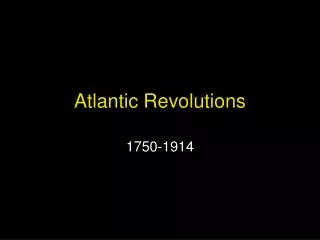 Atlantic Revolutions