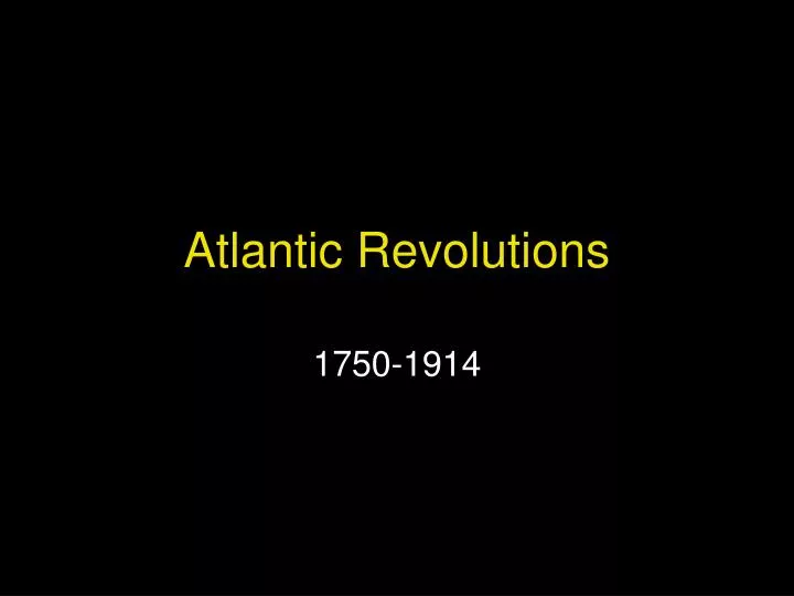 atlantic revolutions