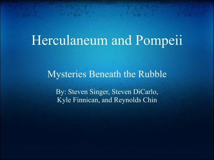 herculaneum and pompeii