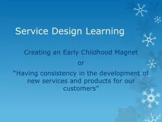 Service Design Learning