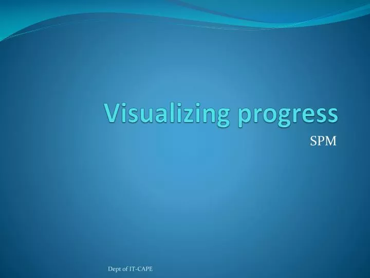 visualizing progress