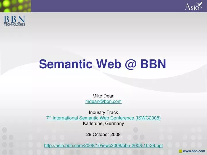 semantic web @ bbn