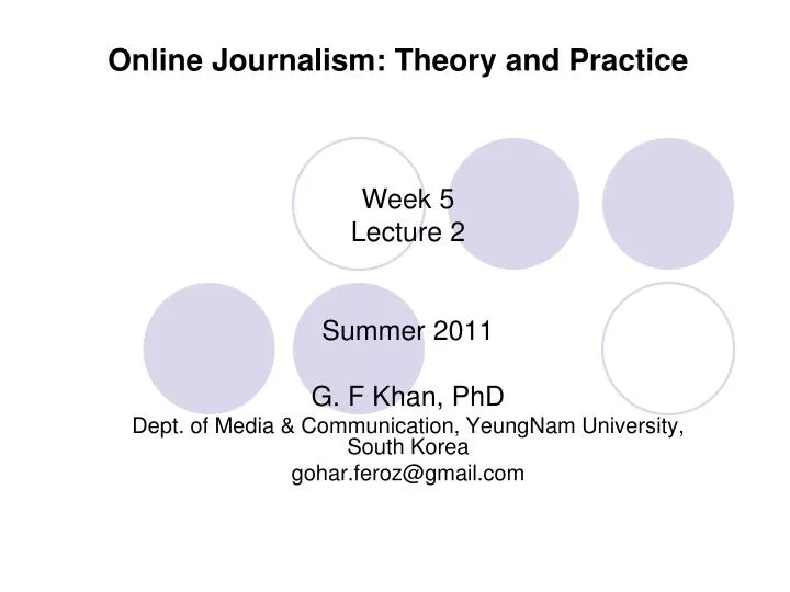online journalism theory and practice