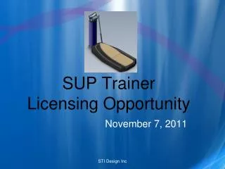 SUP Trainer Licensing Opportunity
