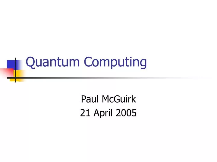 quantum computing